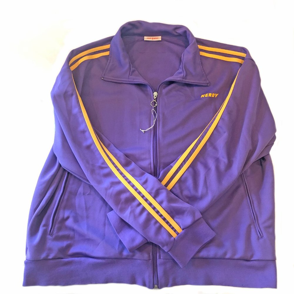 NERDY Retro Purple Track Jacket, Like New, Size L